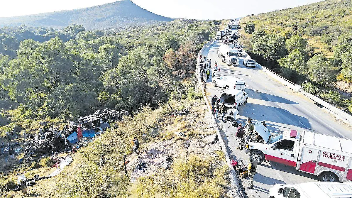 Accidente carretera Aguascalientes-Zacatecas